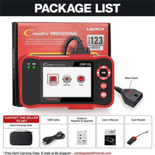 Load image into Gallery viewer, LAUNCH OBD2 Scanner CRP123 Elite  Model Engine/ABS/SRS/Transmission Diagnostic Scan Tool SRS Airbag Code Reader Lifetime Free Update
