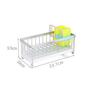 Kitchen Stainless Steel Sink Storage Shelf Tabletop Sponge Mop Rag Dishcloth Sink Draining Bathroom Storage Rack