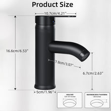 Load image into Gallery viewer, Black Bathroom Faucet Hot Cold Water Sink Mixer Tap Stainless Steel Paint Basin Faucets Single Hole Tapware
