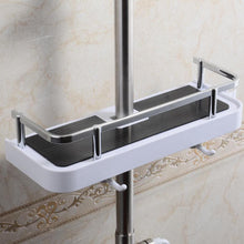 Load image into Gallery viewer, Bathroom Pole Shelf Shower Storage Caddy Rack Organiser Tray Holder Drain Shelf
