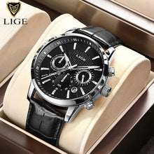 Load image into Gallery viewer, 2023 New Mens Watches LIGE Top Brand Luxury Leather Casual Quartz
