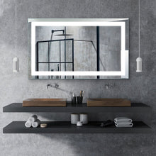 Load image into Gallery viewer, [USA Direct] LED Lighted Bathroom Wall Mounted Mirror with High Lumen+Anti-Fog Separately Control+Dimmer Function
