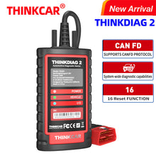 Load image into Gallery viewer, THINKCAR THINKDIAG 2 OBD2 Code Reader Scanner Full System 16 Resets Function CAN FD Protocol ECU Coding ACTIVE TEST with All Software 1 Year Free Update for Android/IOS
