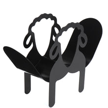 Load image into Gallery viewer, Black Toilet Paper Holder Metal Sheep Shape Tissue Storage Rack
