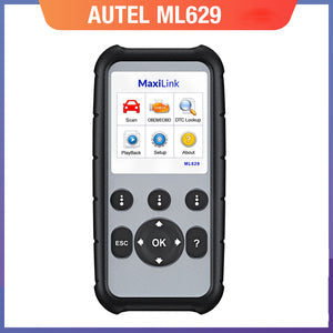 [EU Direct] Autel MaxiLink ML629 Enhanced CAN OBD2 Scanner with ABS SRS Transmission Engine Diagnosis Auto VIN Scan Tool Check Engine Light