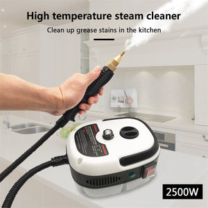 [US Direct] 2500W Handheld High Pressure Steam Cleaner, Electric High Temp Steam Cleaning Machine Multi-Purpose Steamer for Home Use Kitchen Car Bathroom and Floor