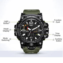 Load image into Gallery viewer, SMAEL Brand Men Sports Watches Dual Display
