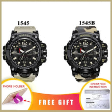 Load image into Gallery viewer, SMAEL Brand Men Sports Watches Dual Display
