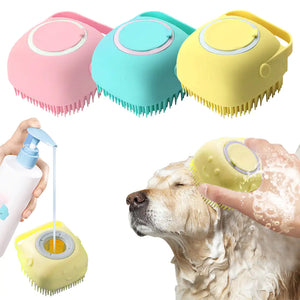 Dog & Cat Massage Shampoo Brush