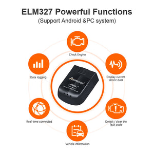 AER ELM327 25K80 Chip OBD2 Code Reader WiFi AER ELM 327 V1.5 PIC18F25K80 ELM327 BT4.0 bluetooth 4.0 OBD2