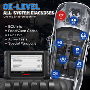 Autel MaxiCheck MX808S Full System Diagnostic Tool with 36+ Special Functions Read/ Erase Fault Codes Upgrade Version of MX808