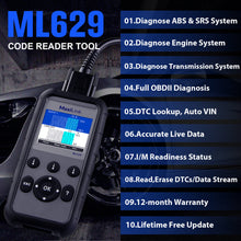 Load image into Gallery viewer, [EU Direct] Autel MaxiLink ML629 Enhanced CAN OBD2 Scanner with ABS SRS Transmission Engine Diagnosis Auto VIN Scan Tool Check Engine Light
