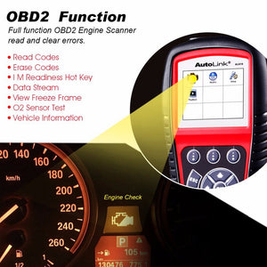 Autel AL619 Car Diagnostic Tool OBD2 Auto Scanner Diagnostic Tool OBD 2 Supported Multiple Languages ABS/SRS System Diagnosis