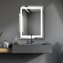 Load image into Gallery viewer, [USA Direct] LED Lighted Bathroom Wall Mounted Mirror with High Lumen+Anti-Fog Separately Control+Dimmer Function
