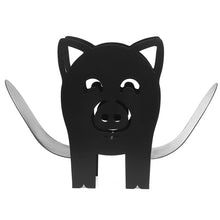 Load image into Gallery viewer, Black Toilet Paper Holder Metal Pig Shape Tissue Storage Rack
