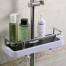 Load image into Gallery viewer, Bathroom Pole Shelf Shower Storage Caddy Rack Organiser Tray Holder Drain Shelf
