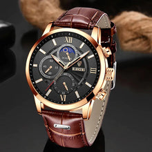 Load image into Gallery viewer, 2023 New Mens Watches LIGE Top Brand Luxury Leather Casual Quartz
